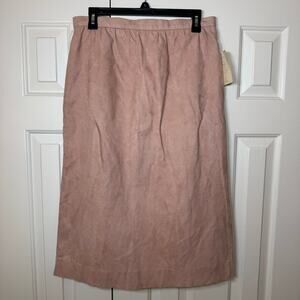 NWT VINTAGE Dana Point Suede Midi Skirt Soft Pink Mauve Western Women’s Size 14